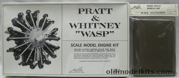 Williams Brothers 1/8 Pratt & Whitney Wasp R-1340 Radial Aircraft Engine and Display Stand, 307 plastic model kit